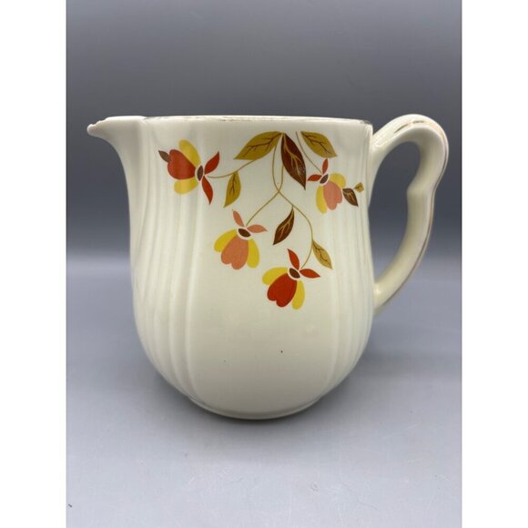 Vtg Halls Jewel  Floral Autumn Leaf Design‎ 6" Tall Ceramic - Picture 1 of 9